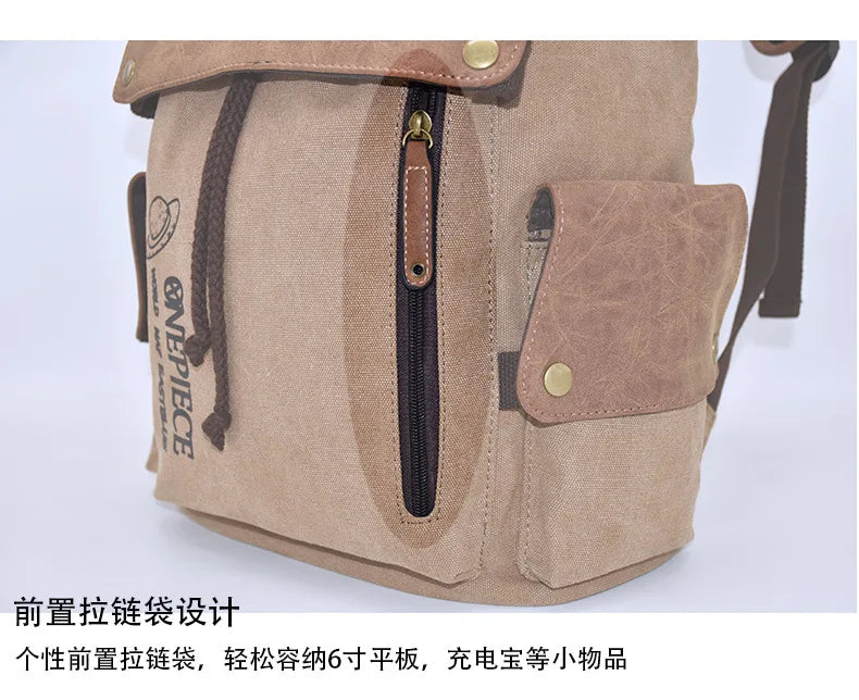 Large Capacity Cartoon Anime Canvas Backpack | Perfect for Fans