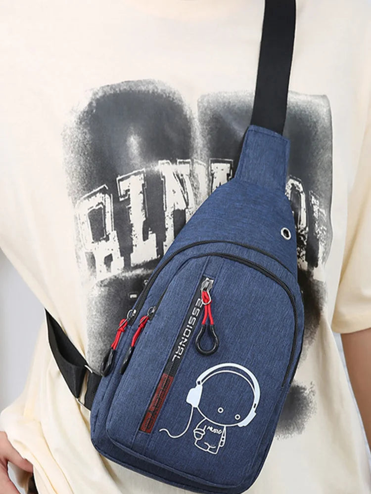 Glow-in-the-Dark Crossbody Bag for Outdoor Sports & Running