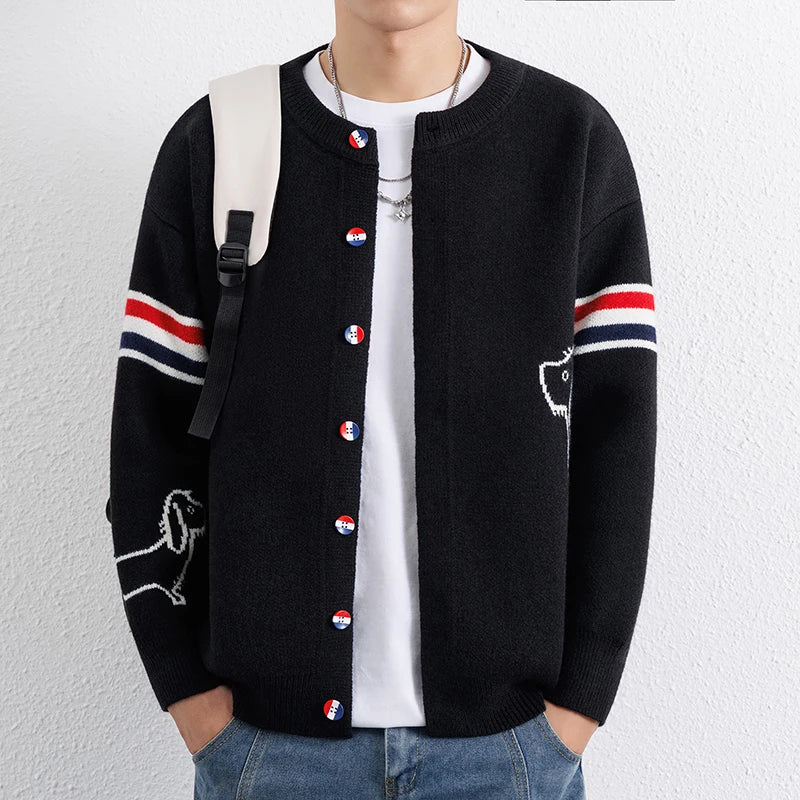 Men's Knitted Cardigan Jacket | Stylish Autumn Winter Sweater