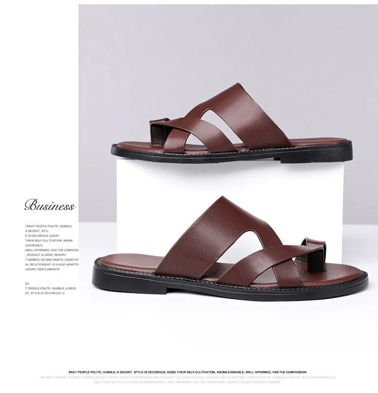 Men's Flat Summer Slippers | Comfortable & Lightweight Beach Sandals