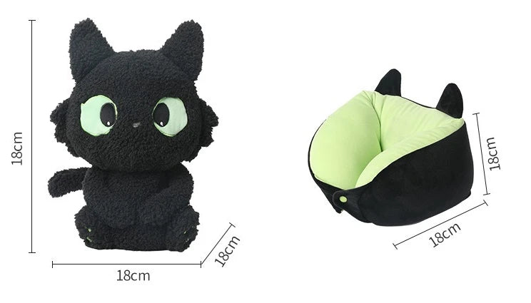 Cartoon Cat U-Shaped Neck Pillow | Travel Comfort & Support