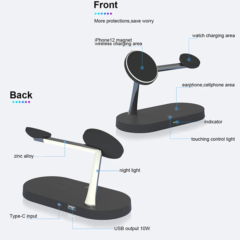 Foldable 3-in-1 Wireless Charging Station | Fast Charging & Travel Ready