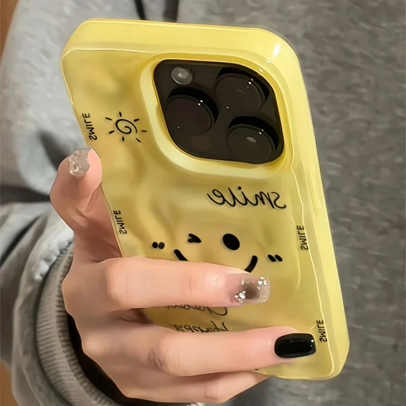 Funny Cartoon Face Phone Case | Colorful TPU Cover for iPhone