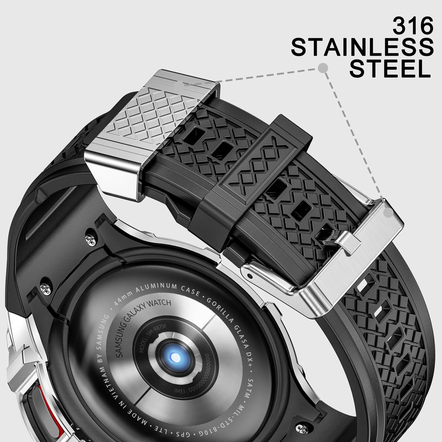 Stainless Steel Case & TPU Band for Galaxy Watch 4 5 6 7