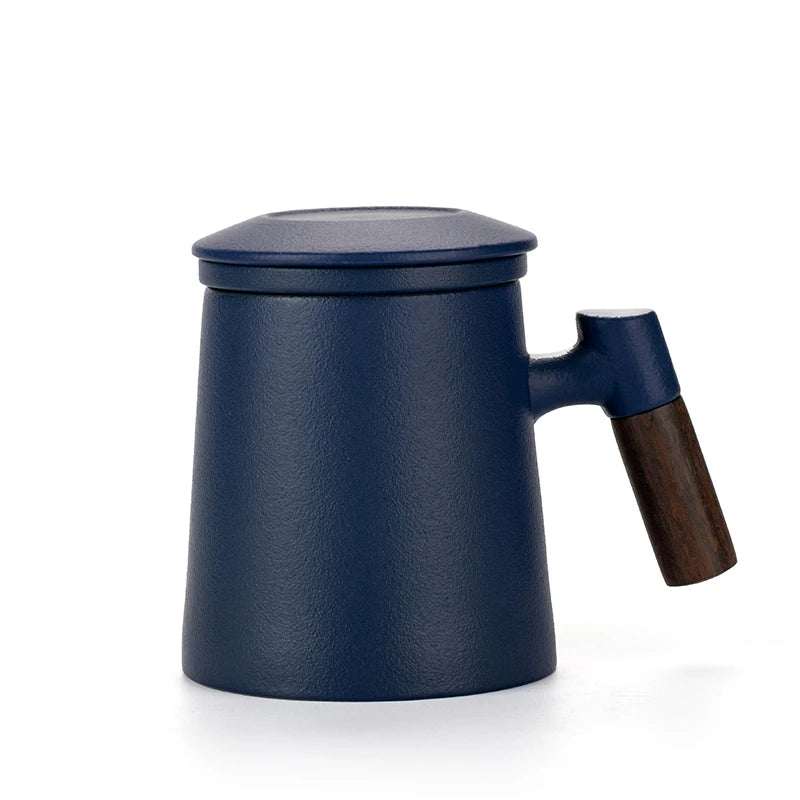 Elegant 3-Piece Ceramic Tea Cup Set with Lids | Perfect Beverage Mugs