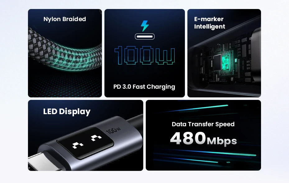 Fast Charge USB C Cable for Efficient Charging & Data Sync