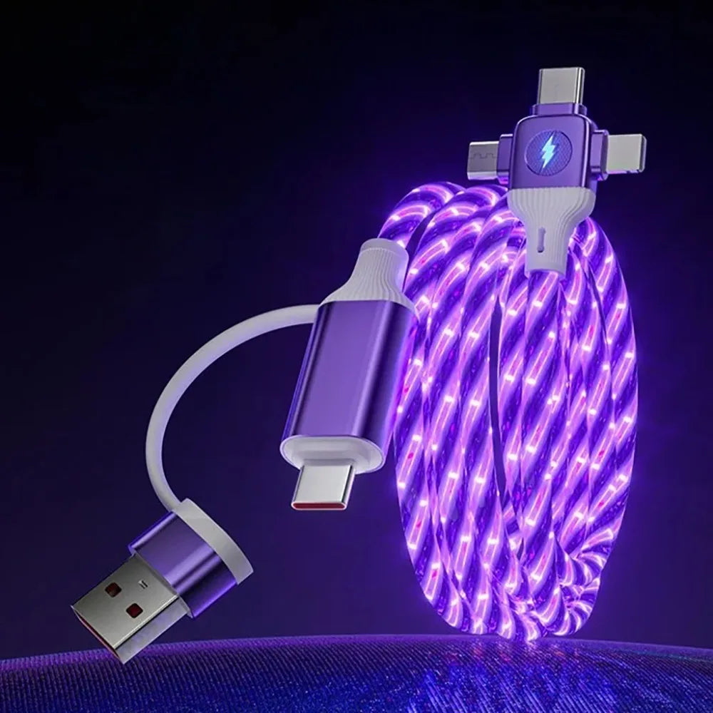 High-Speed Fast Charging PVC Cable | 3-in-2 Multi USB Design