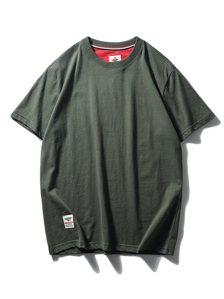 Men's Retro Solid Color Short Sleeve T-shirt | Summer Fashion Top