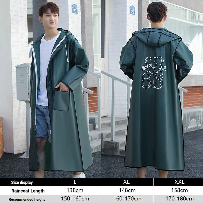 Waterproof Long Raincoat for Adults | Perfect for Hiking & Travel