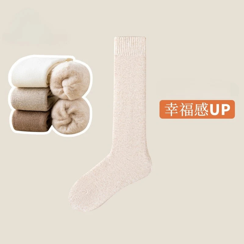Women's Winter Warm Wool Knee Socks | Cozy & Stylish Footwear