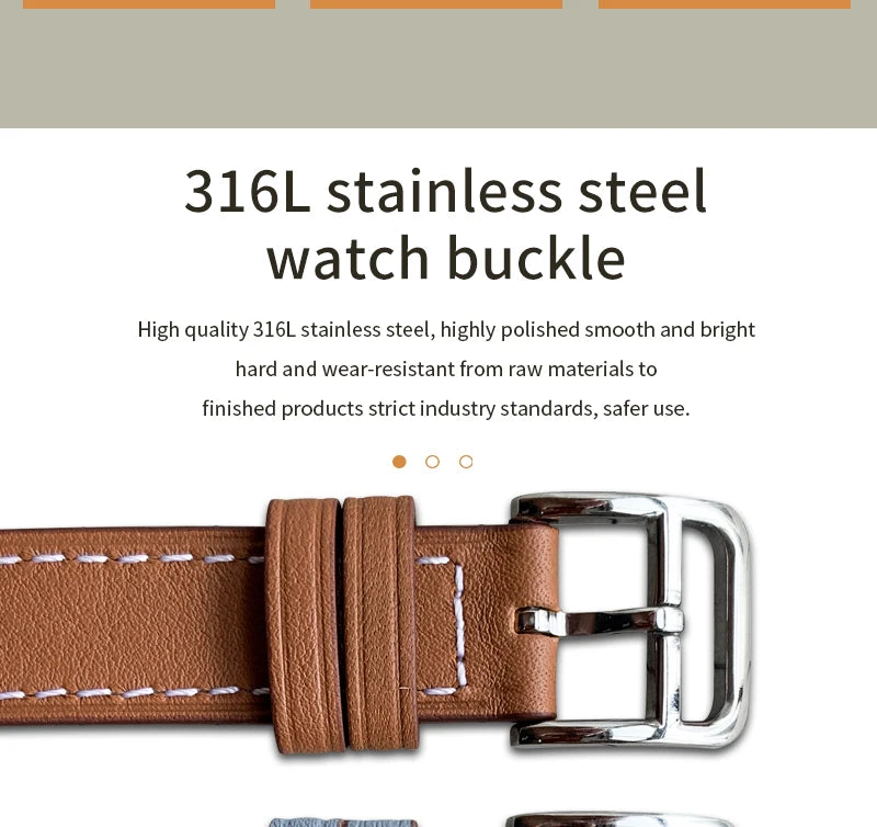 Stylish Double Tour Leather Watch Band for Women | 42mm & 41mm