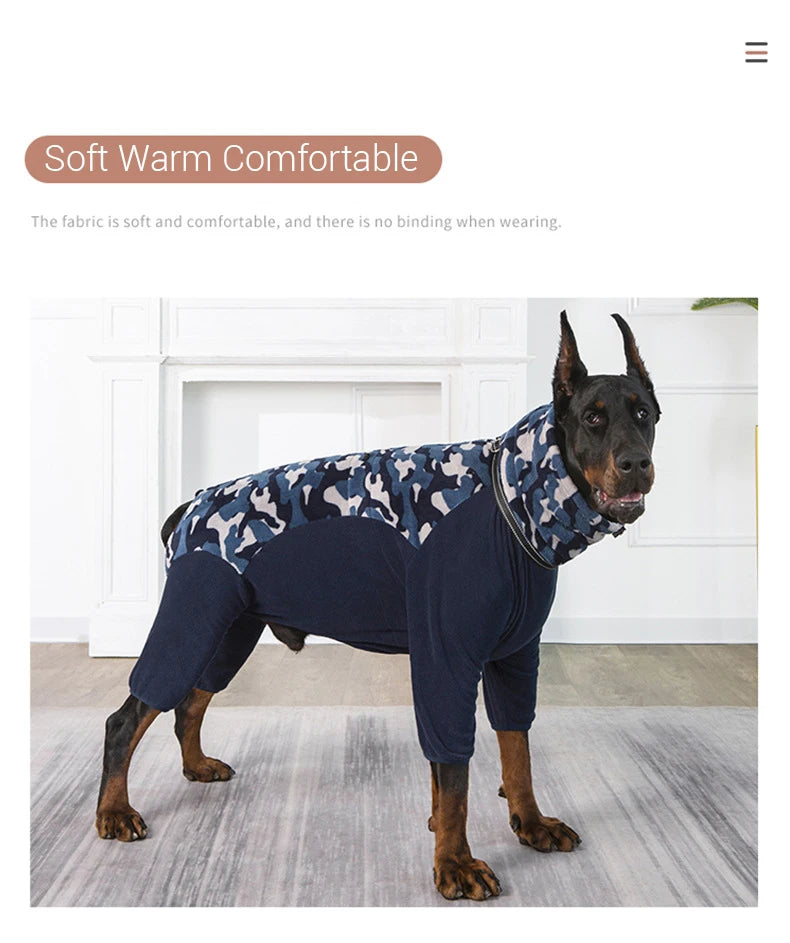 Warm Fleece Overalls for Dogs | Soft Winter Jumpsuit