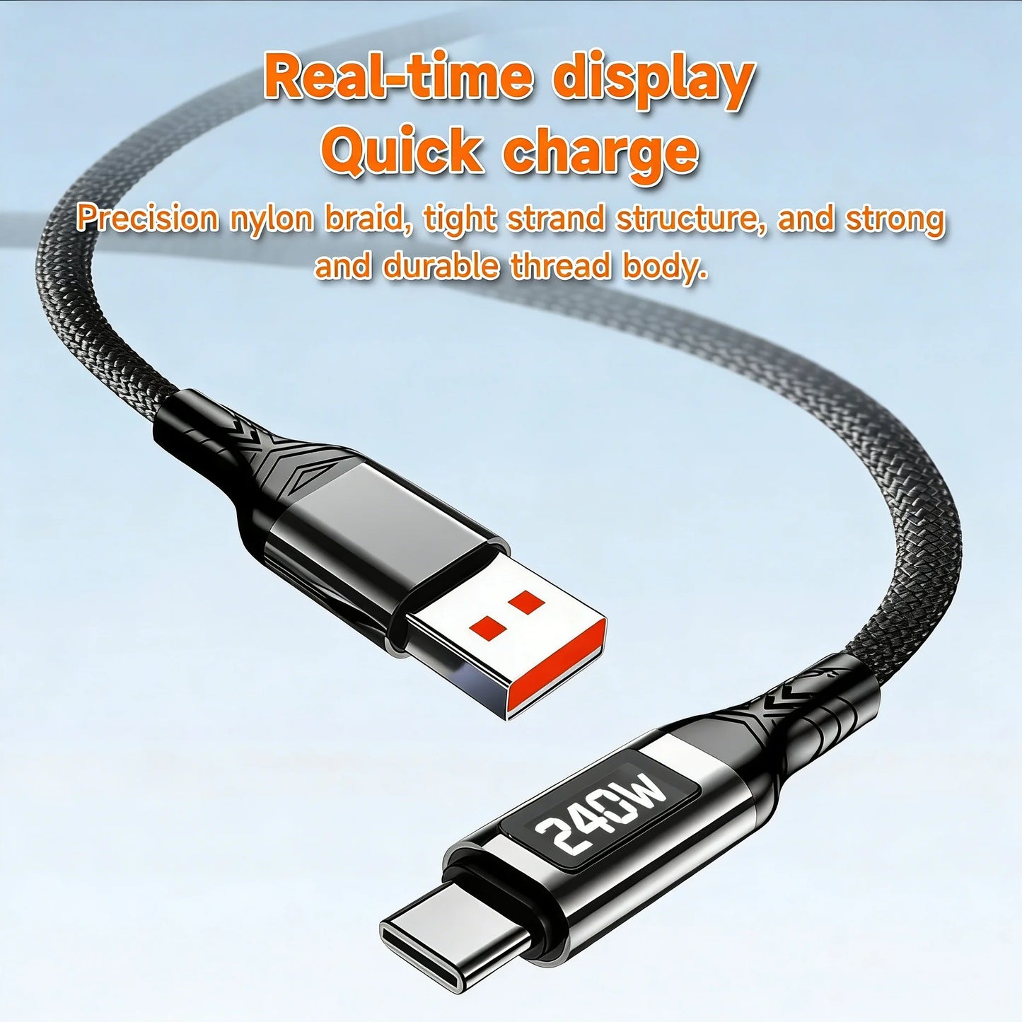 240W Super Fast Charging USB Type-C Cable for All Devices