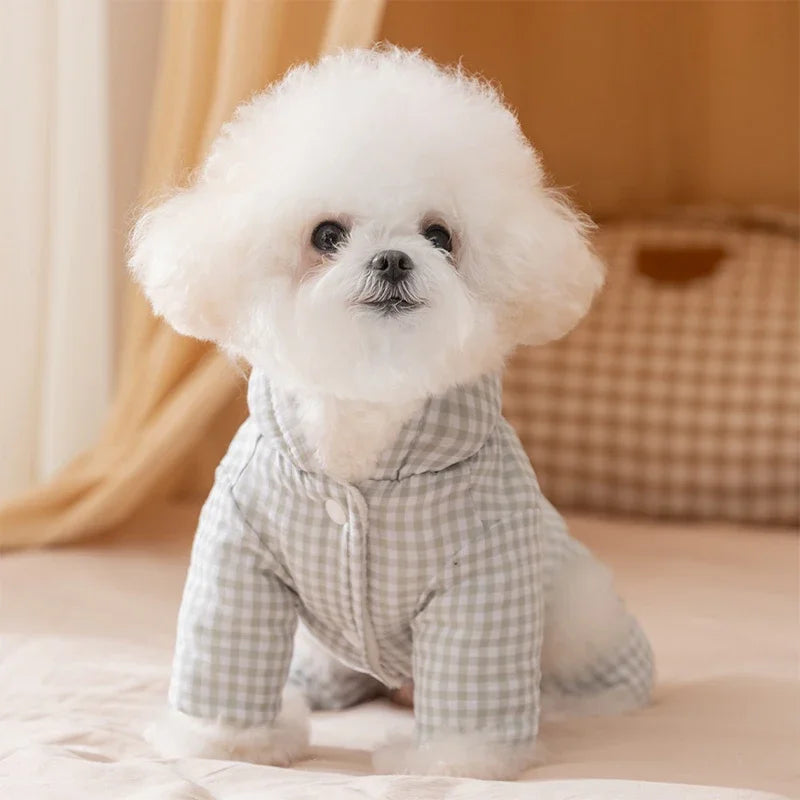 Cozy Four-Legged Jumpsuit for Small Dogs | Winter Pet Pajamas