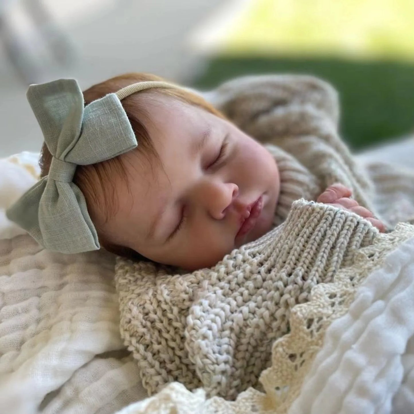 Muñeca reborn durmiente hecha a mano de 19 pulgadas | Regalo perfecto