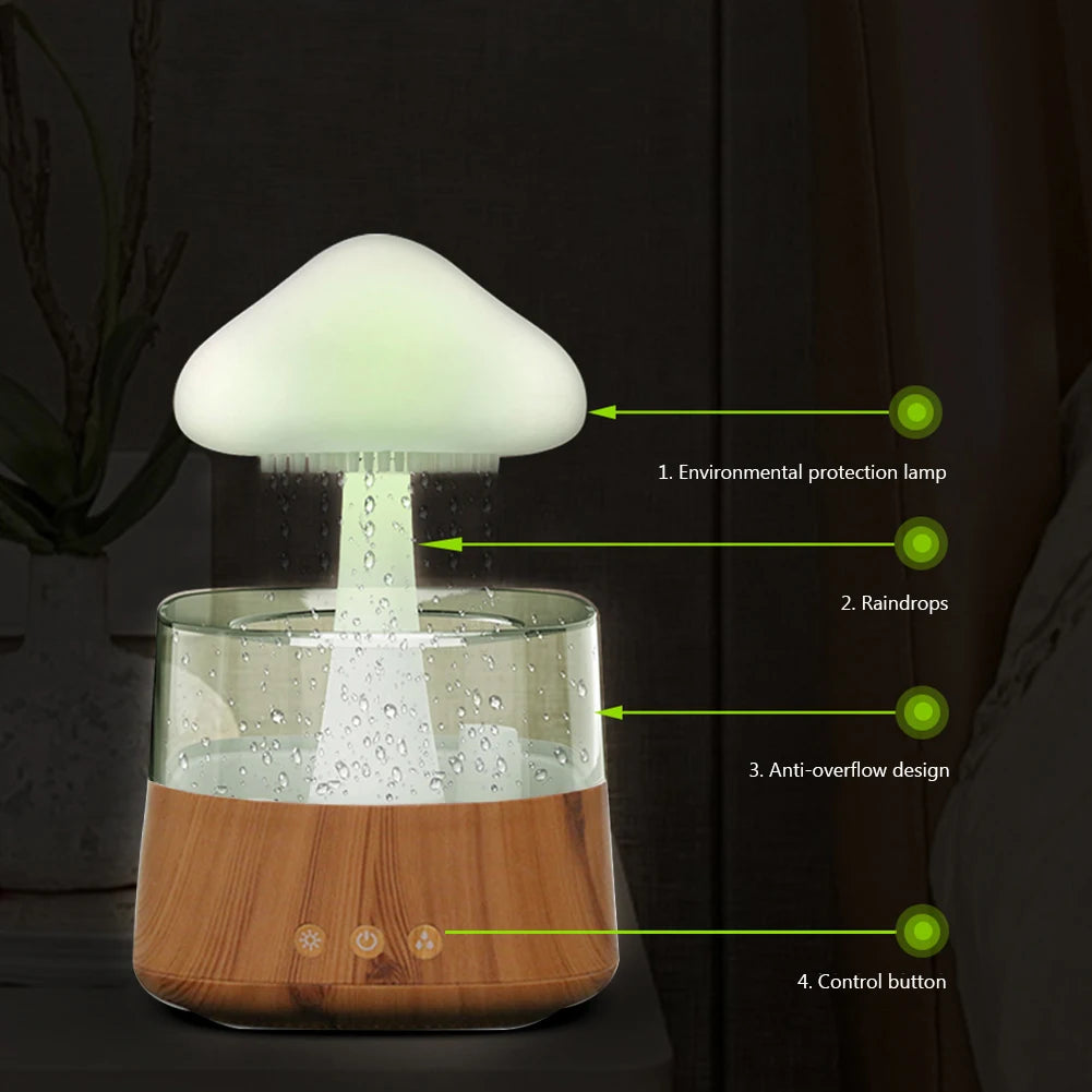 Colorful Mushroom Cloud Humidifier | Aromatherapy Night Light