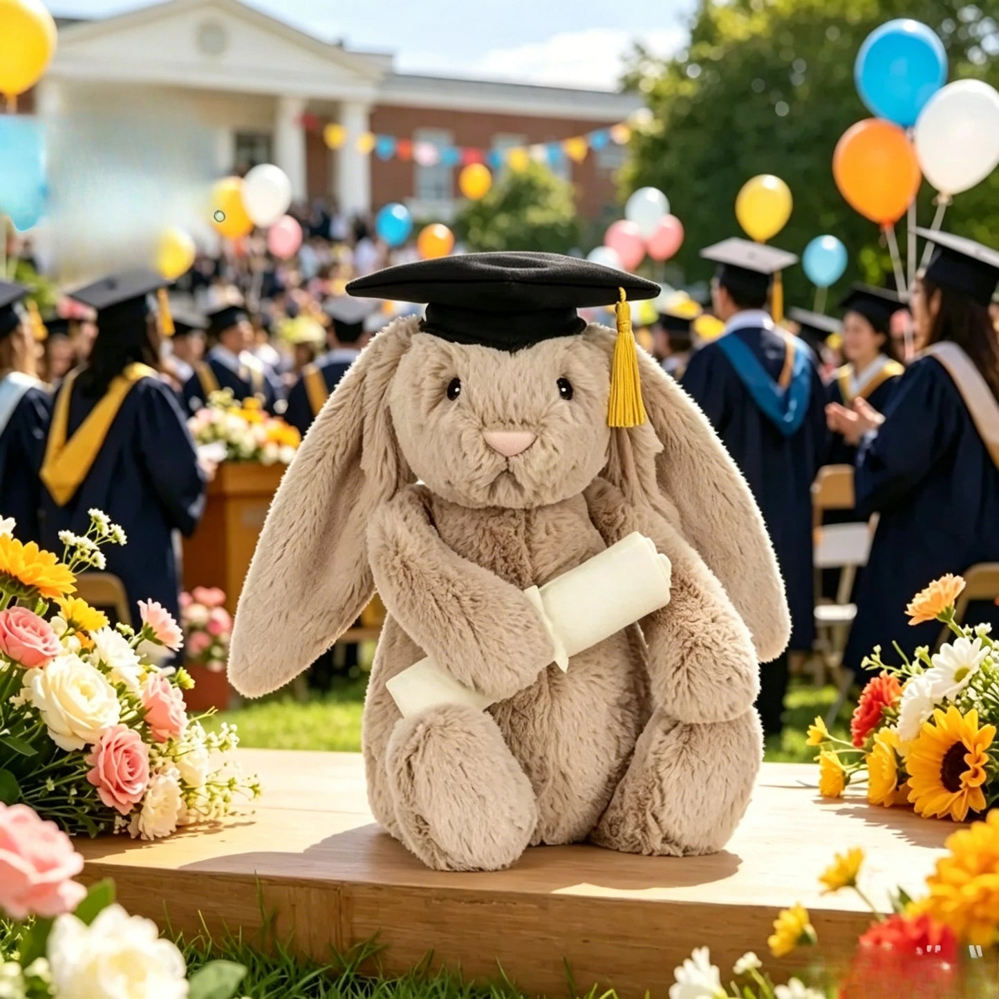 Kawaii Graduation Bunny Plush Toy | Adorable Soft Plushie Gift