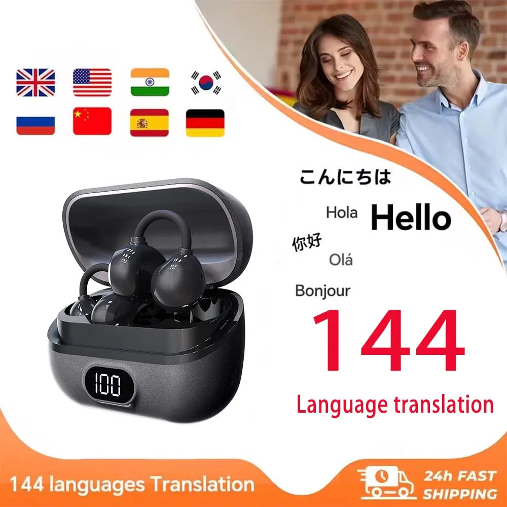 Real-Time AI Translation Earbuds | Wireless Bluetooth Headphones