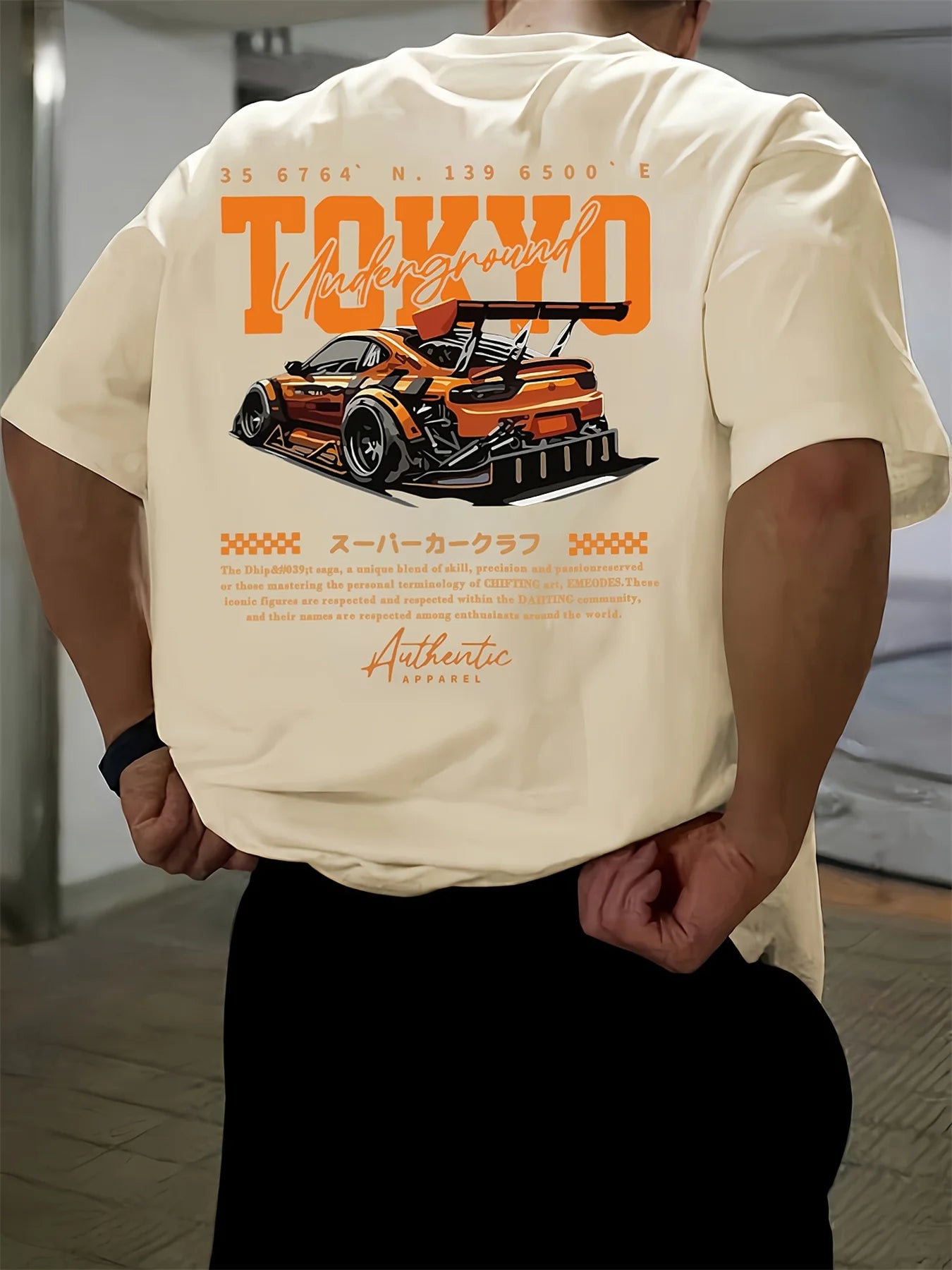Men's Cotton Casual T-Shirt | Stylish Japanese Tokyo Design