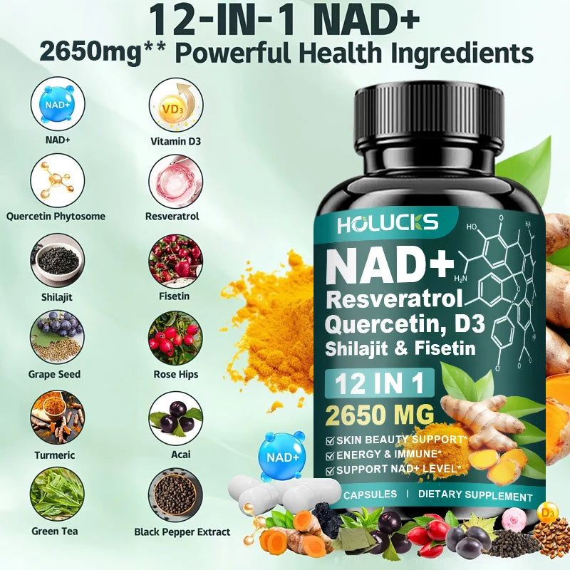NAD+ Supplement with Resveratrol for Women | Energy & Anti-Aging