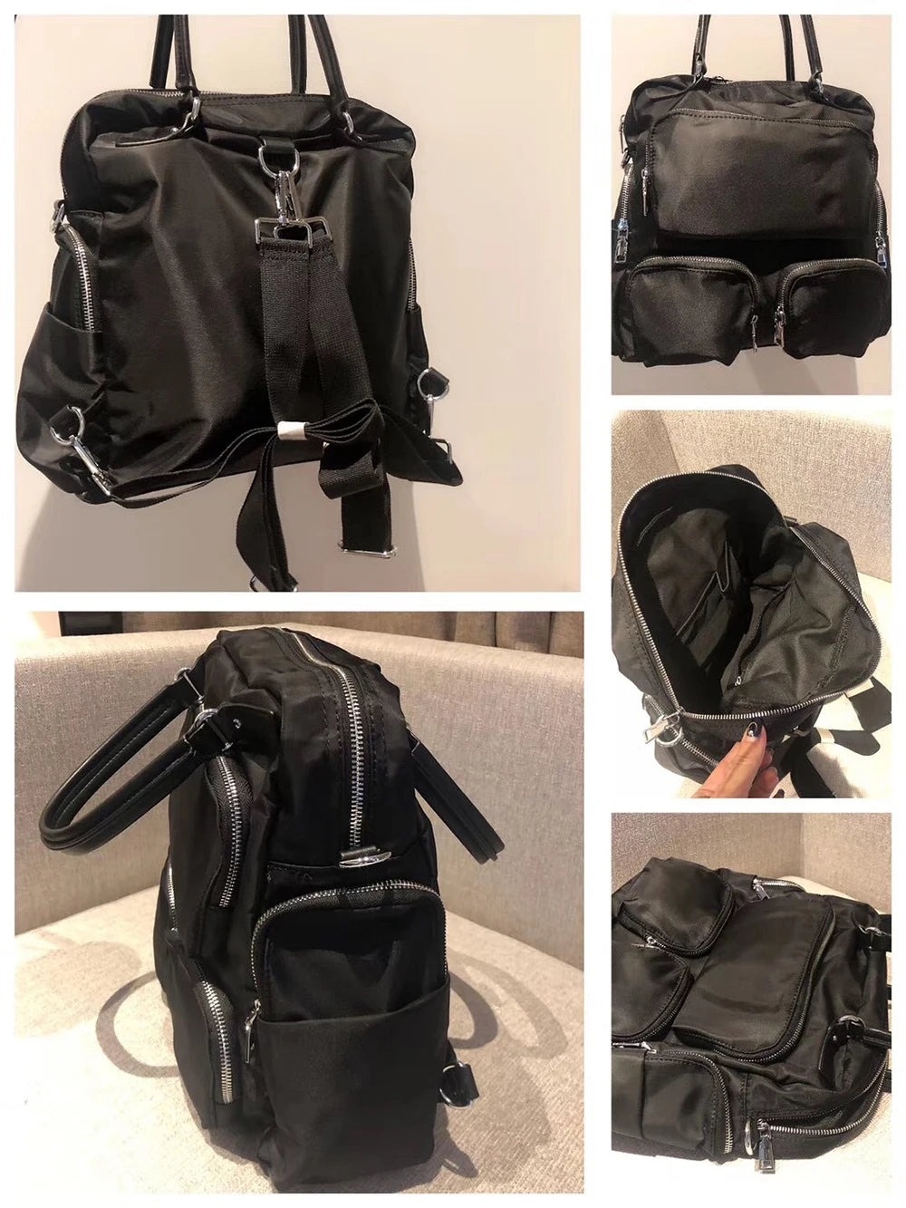 Unisex Korean Nylon Backpack | Versatile Travel & Casual Bag