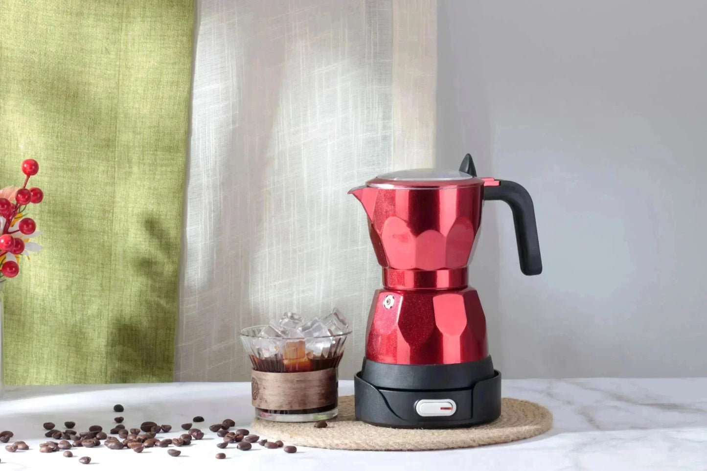 Transparent Electric Moka Pot | 150ml Portable Coffee Maker
