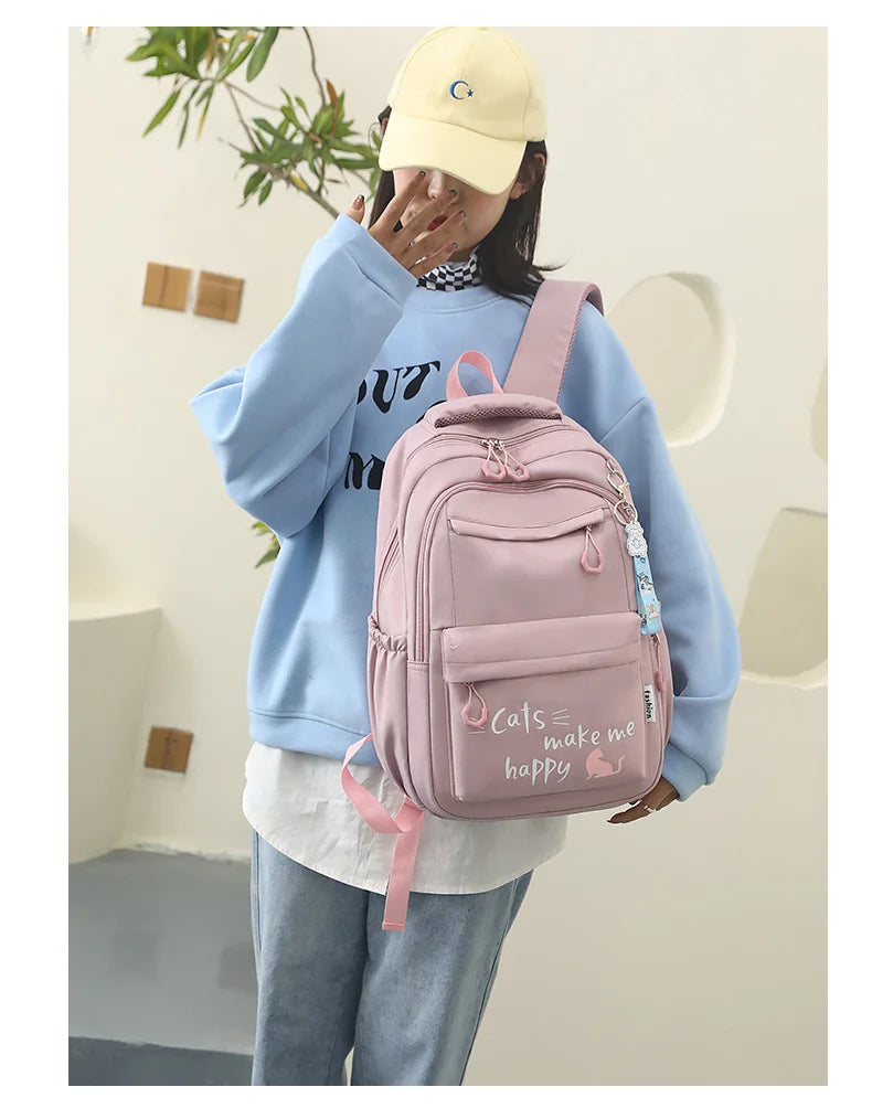 Stylish Pink School Backpack for Girls | Fashion Meets Functionality