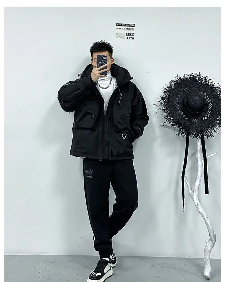 Men's Casual Hooded Parka | Warm Multi-Pocket Winter Jacket