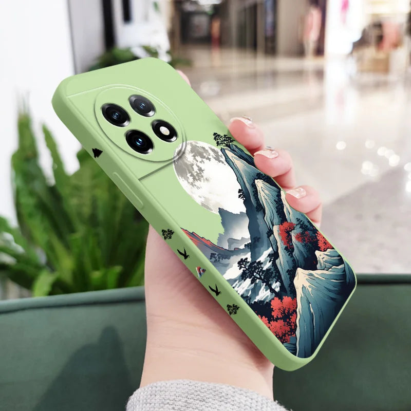 Smoke Mountain Phone Case For Oneplus 13 13R 12 12R 11 11R 10 10R 10T 9R 9RT 9 8T 8 7 7T Pro 5G Liquid Silicone Cover