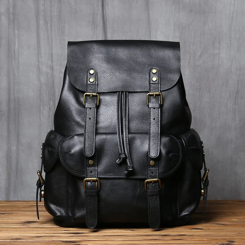 Men's Casual Leather Backpack | Large Capacity & Stylish Design
