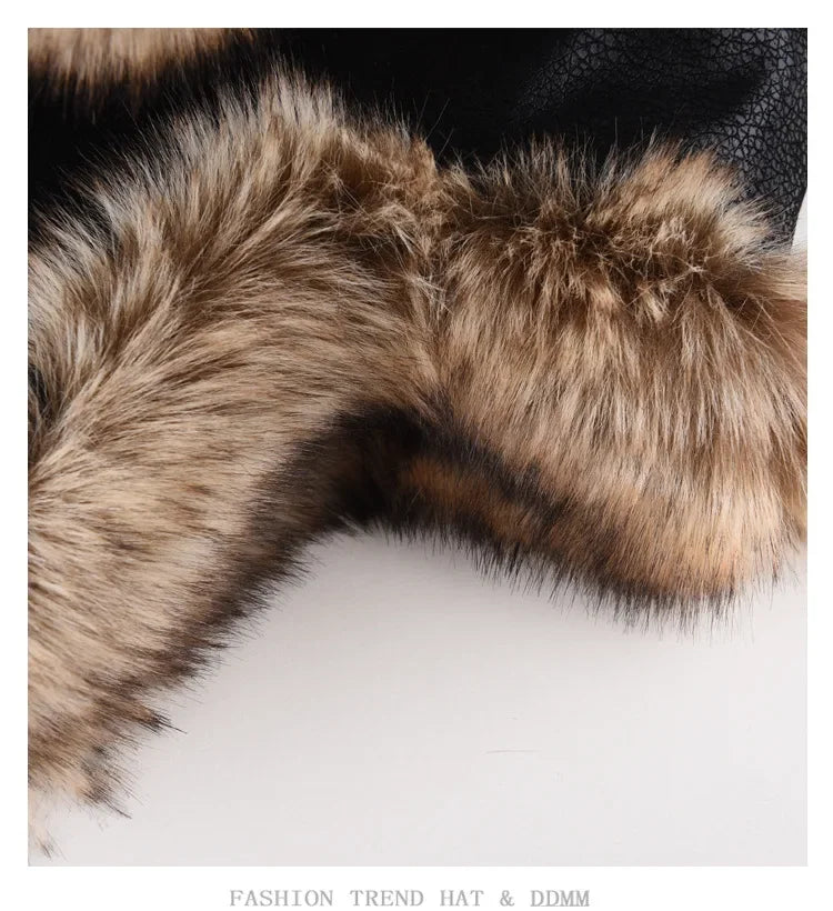 Plus Size Faux Fur Bomber Hat | Winter Windproof Trapper Cap