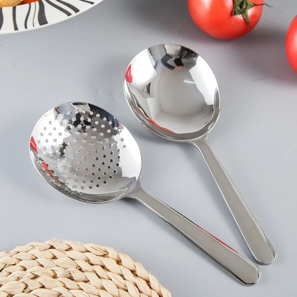Large Stainless Steel Round Spoon | Perfect Kitchen Utensil