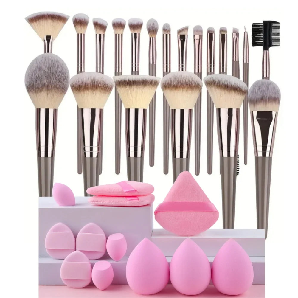 Professional Makeup Brush Set | Fluffy Foundation & Blending Tools