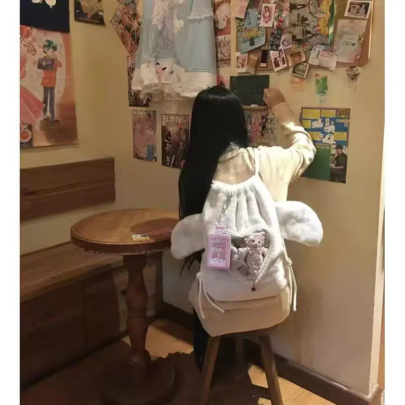 Plush Angel Wing Ita Bag Backpack | Y2K Harajuku Style