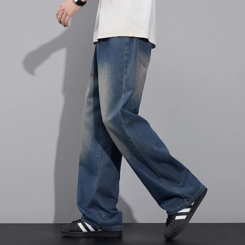 Men's Loose Baggy Jeans | Stylish Wide Leg Denim Trousers