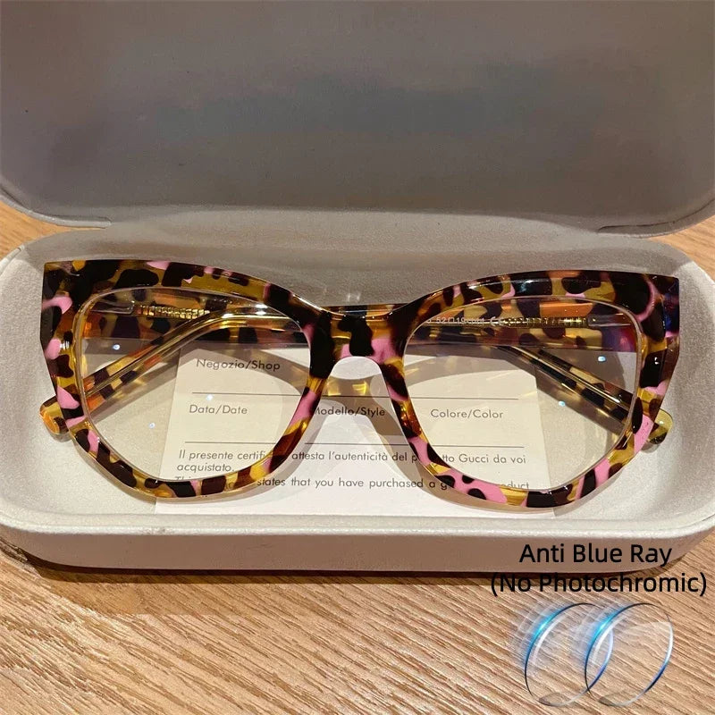 Customizable Cat Eye Anti Blue Ray Reading Glasses for Women
