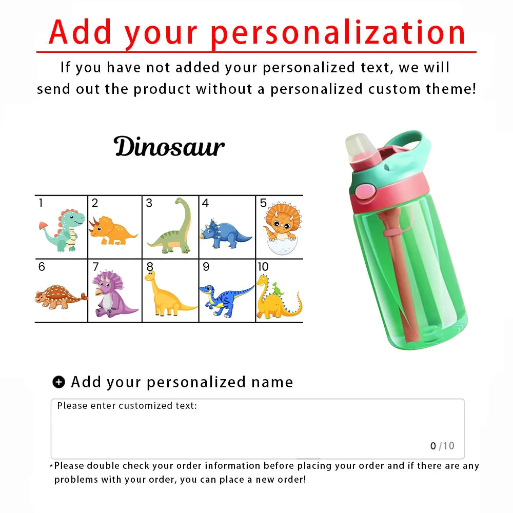 Personalized Children's Cartoon Water Bottles | Fun & Eco-Friendly