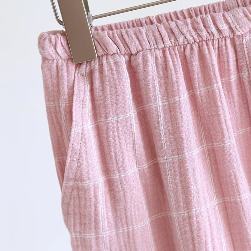 Couple's Japanese Style Cotton Sleepwear Set | Cozy Home Pajamas