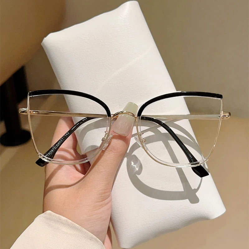 Oversized Vintage Glasses for Women | Stylish Blue Light Eyewear