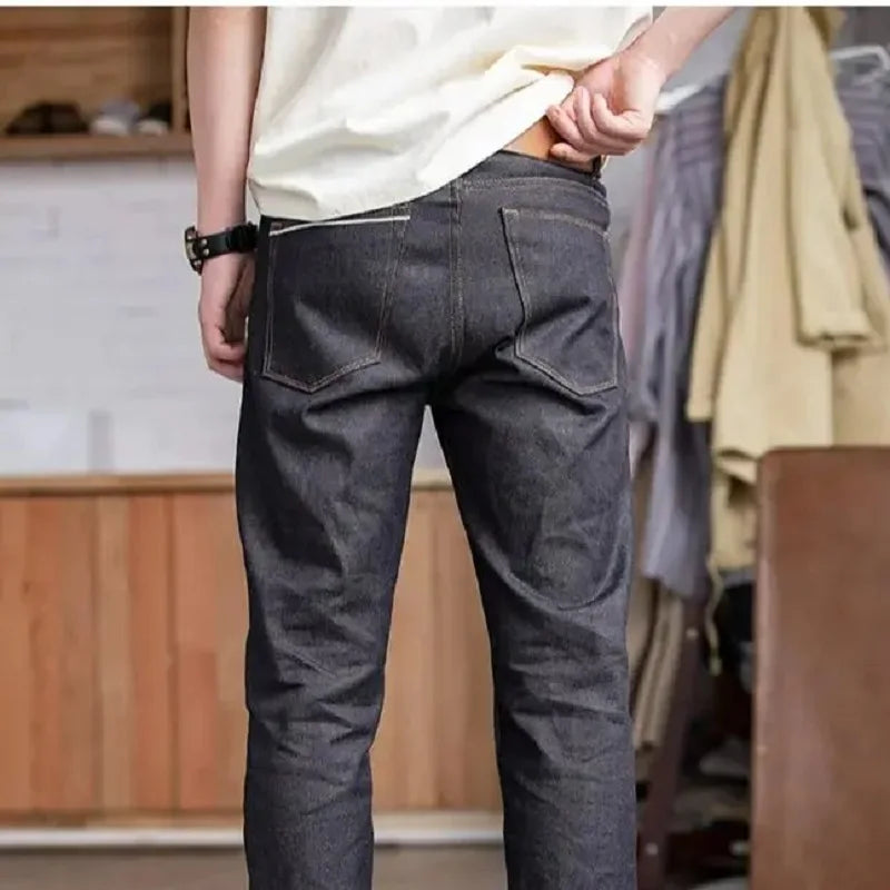 Men's Tapered Fit Selvedge Denim Jeans | Versatile Cotton Pants