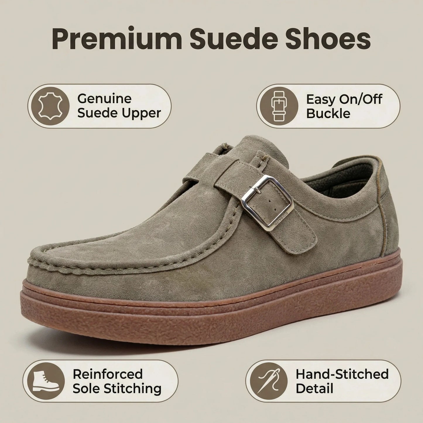 Men's Elegant Handmade Cowhide Leather Moccasin Shoes