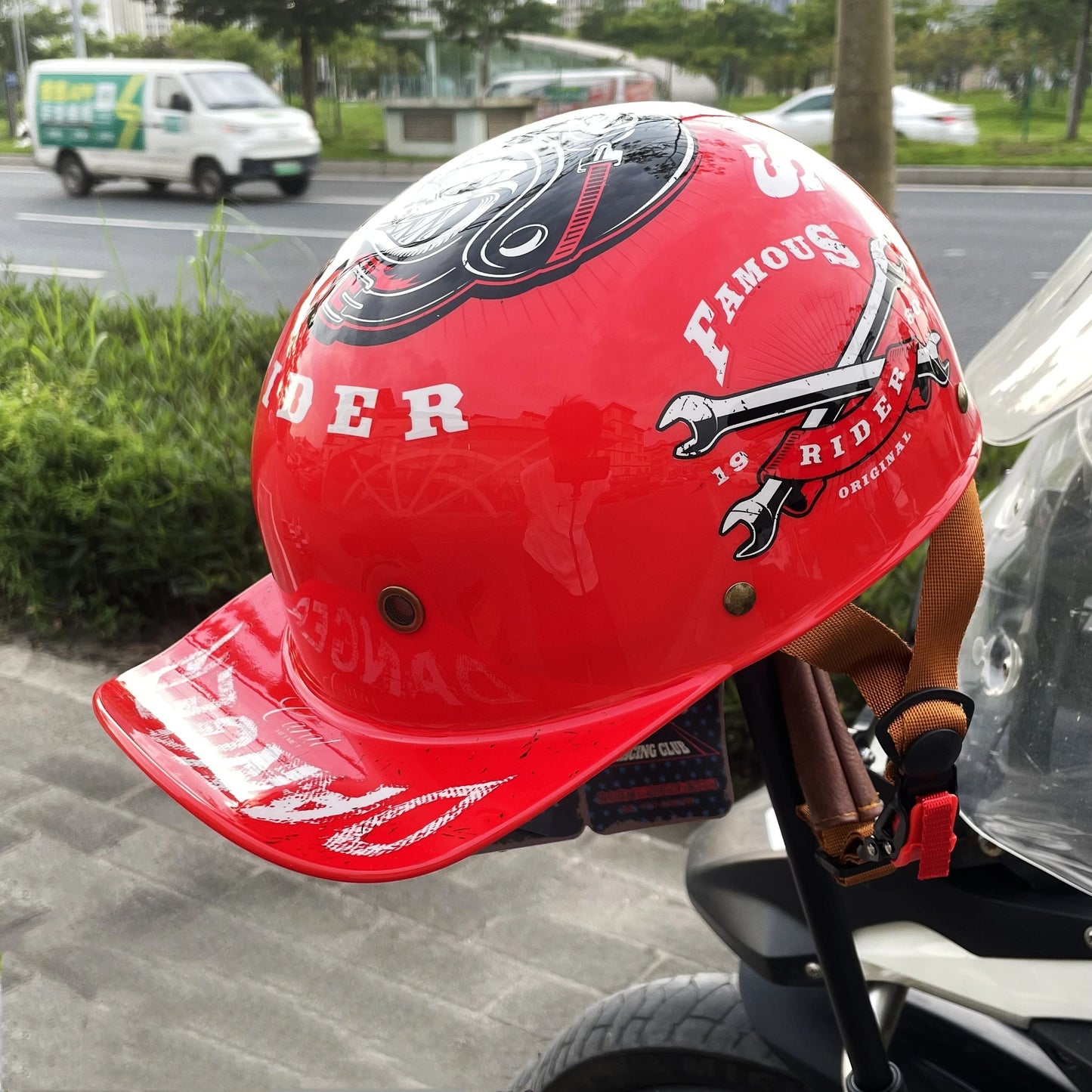 Lightweight Vintage Half Motorcycle Helmet | Stylish Protective Cap