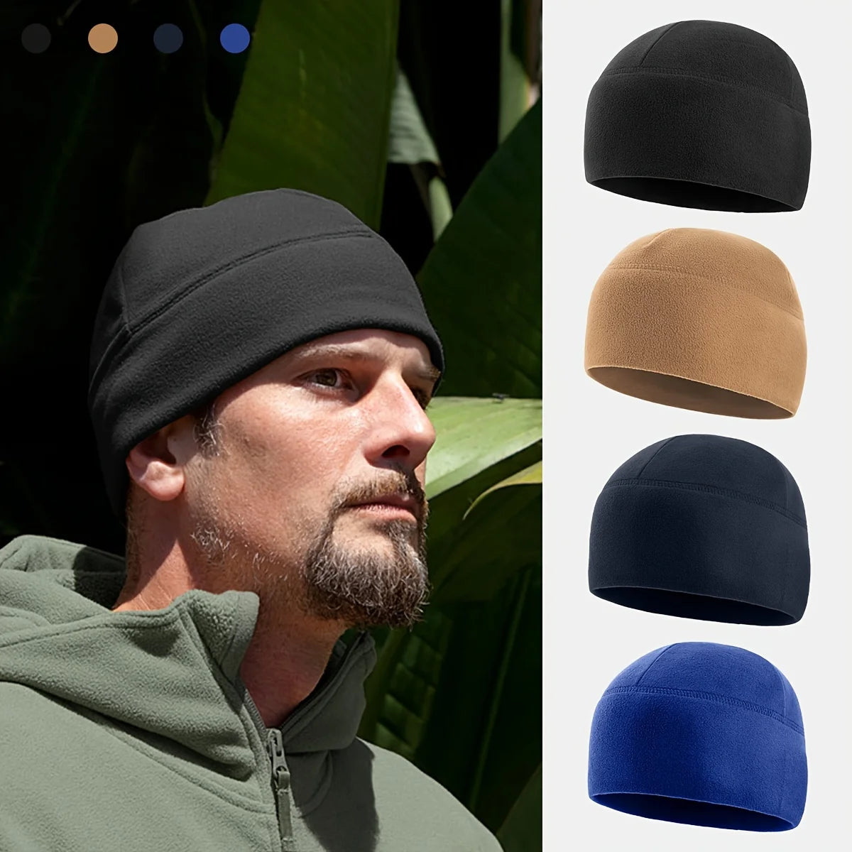 Unisex Thick Fleece Winter Beanie with Ear Flaps | Thermal Ski Cap