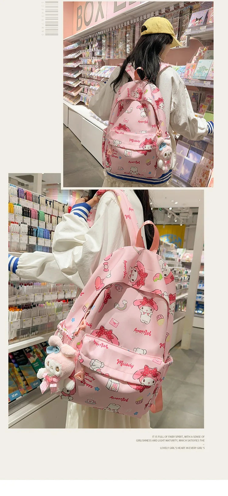Kawaii Anime Girl Backpack | Large Capacity Student Bag