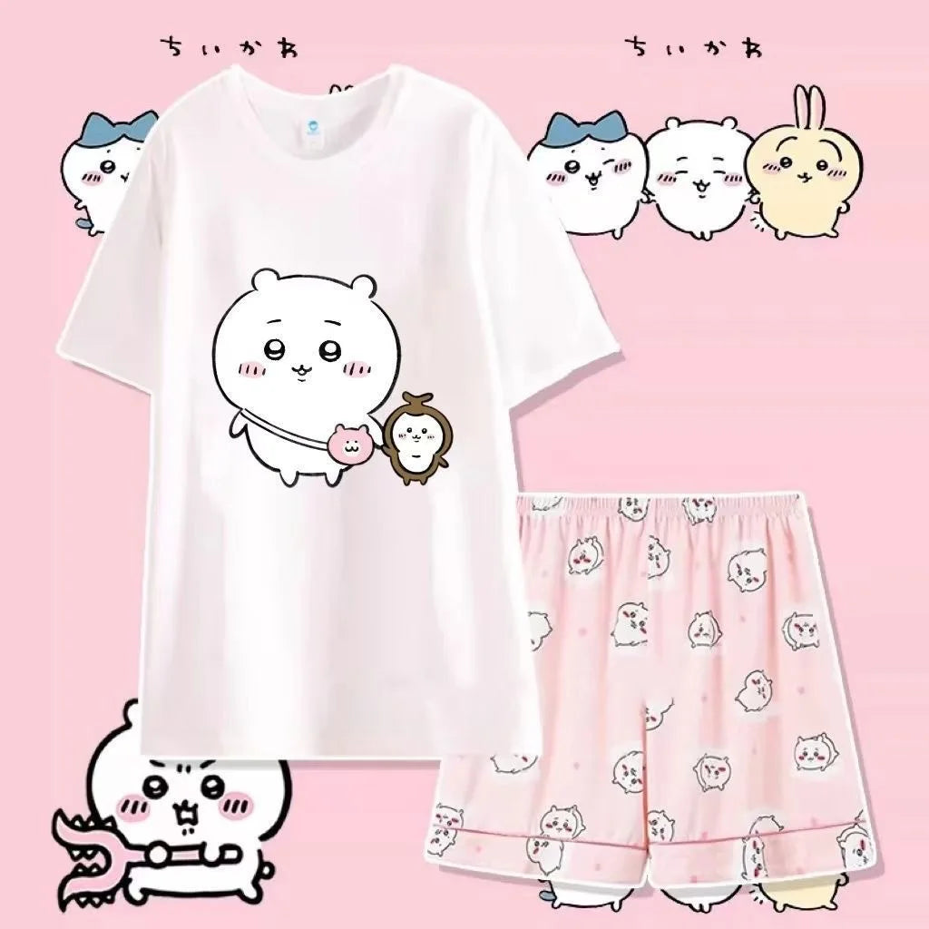 Cute Cartoon Pattern Summer Pajamas for Relaxed Comfort