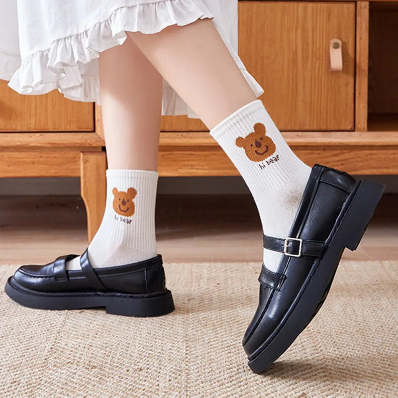 Women's Winter Cartoon Bear Socks | Cute Kawaii Style Collection