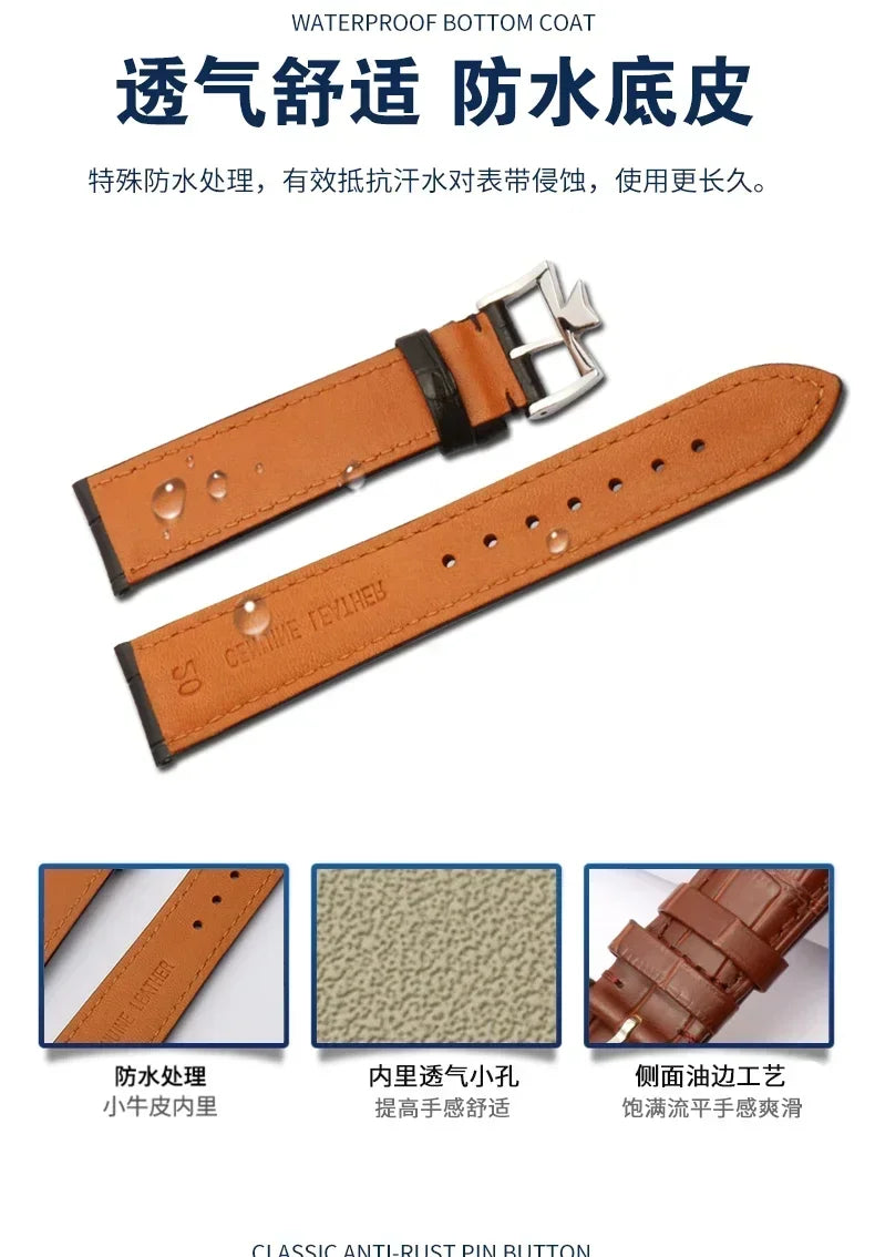 Genuine Leather Watch Band | Stylish Replacement Straps