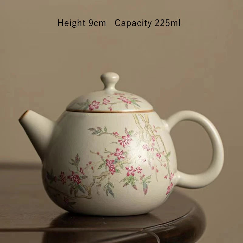 Retro Ceramic Tea Brewing Cup Set | Elegant Anti-Scald Teacup