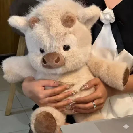 Adorable Highland Cattle Plush Toy | Huggable Cow Stuffed Animal