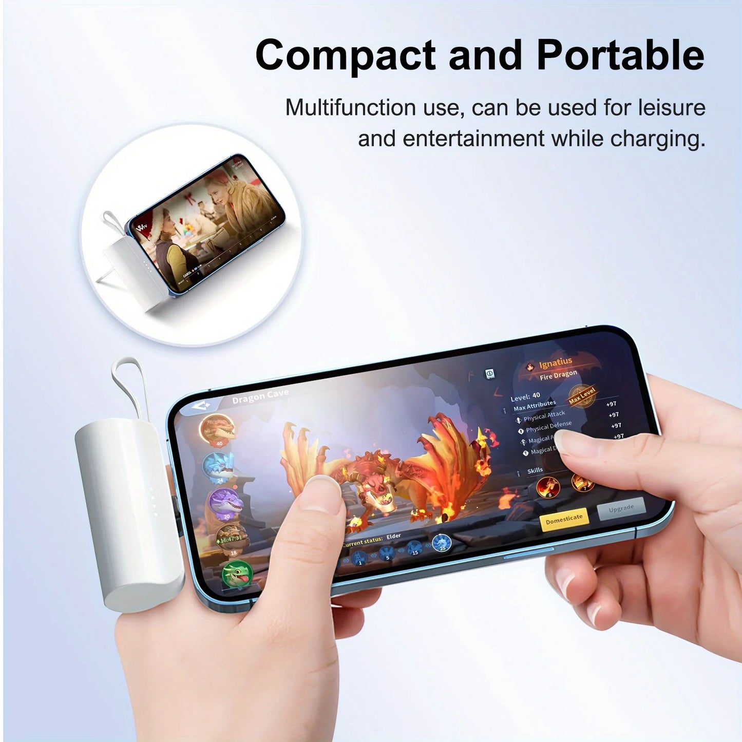 Mini Portable Power Bank 20000mAh | Dual USB-C Charger